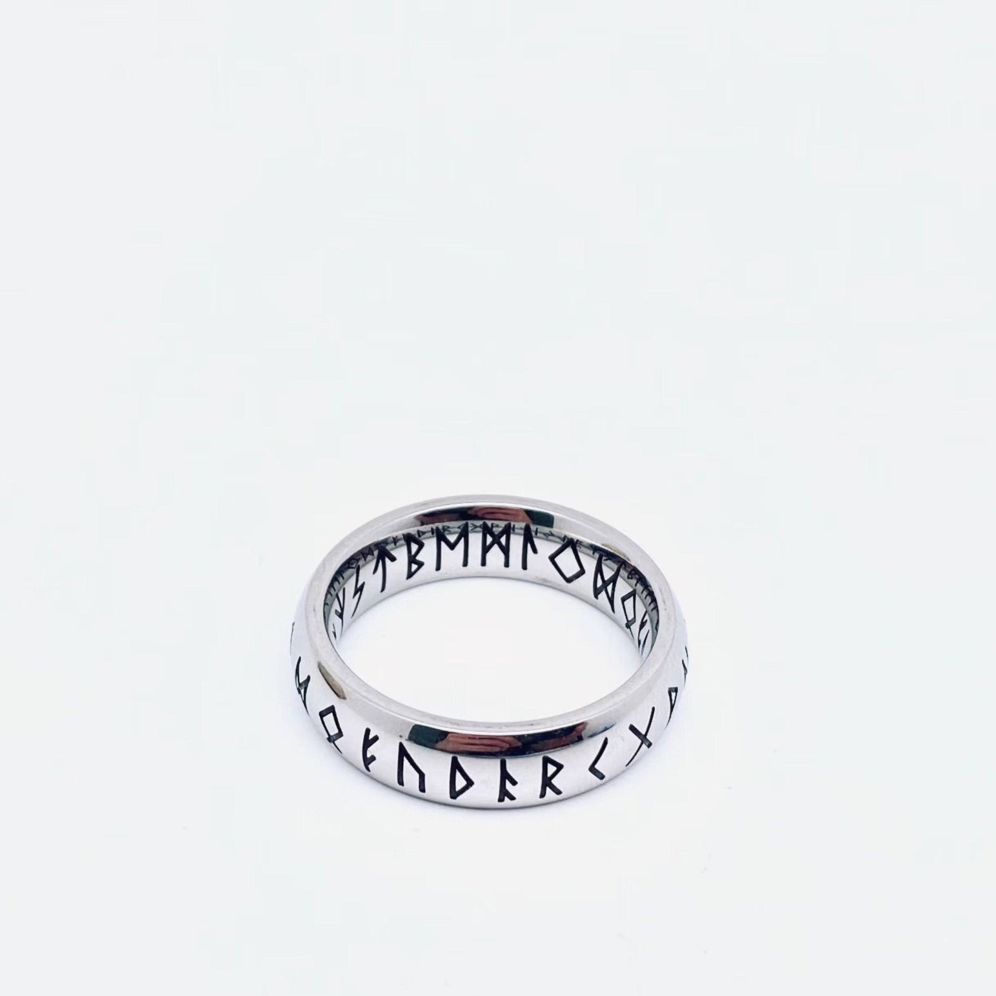 Vintage Viking Text Luen Rune Titanium Steel Ring
