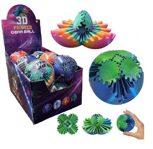Mesmerizing 3D Printed Gear Ball Fidget Toy -