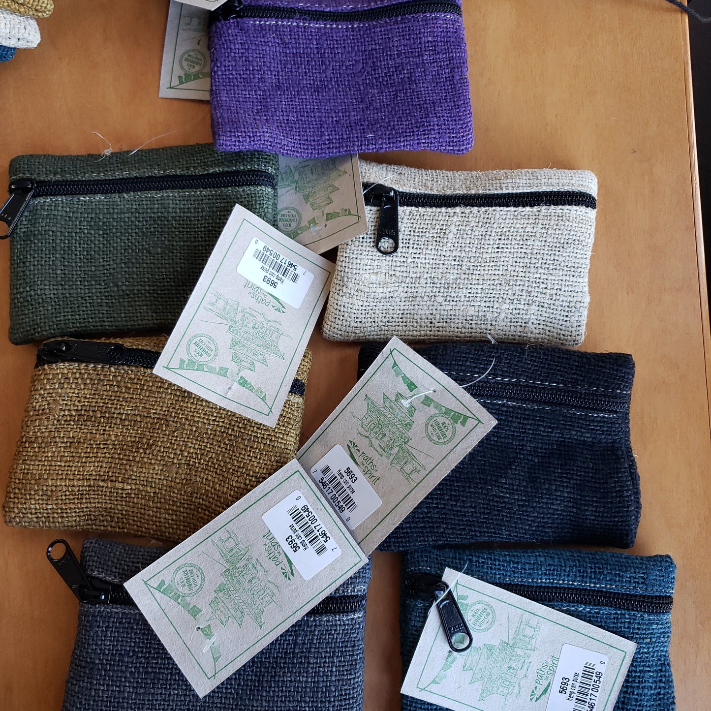 Hemp Coin Pouch Zippered