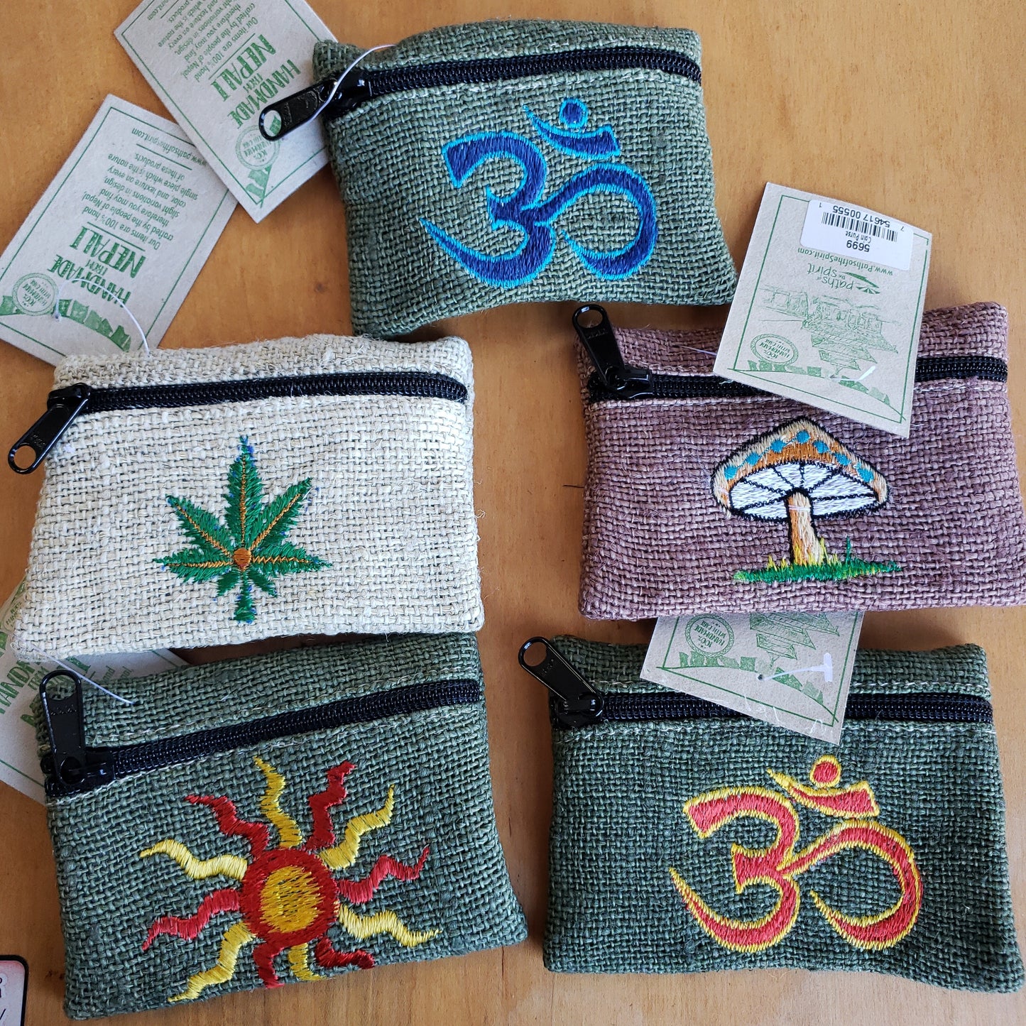Hemp Coin Pouch Zippered