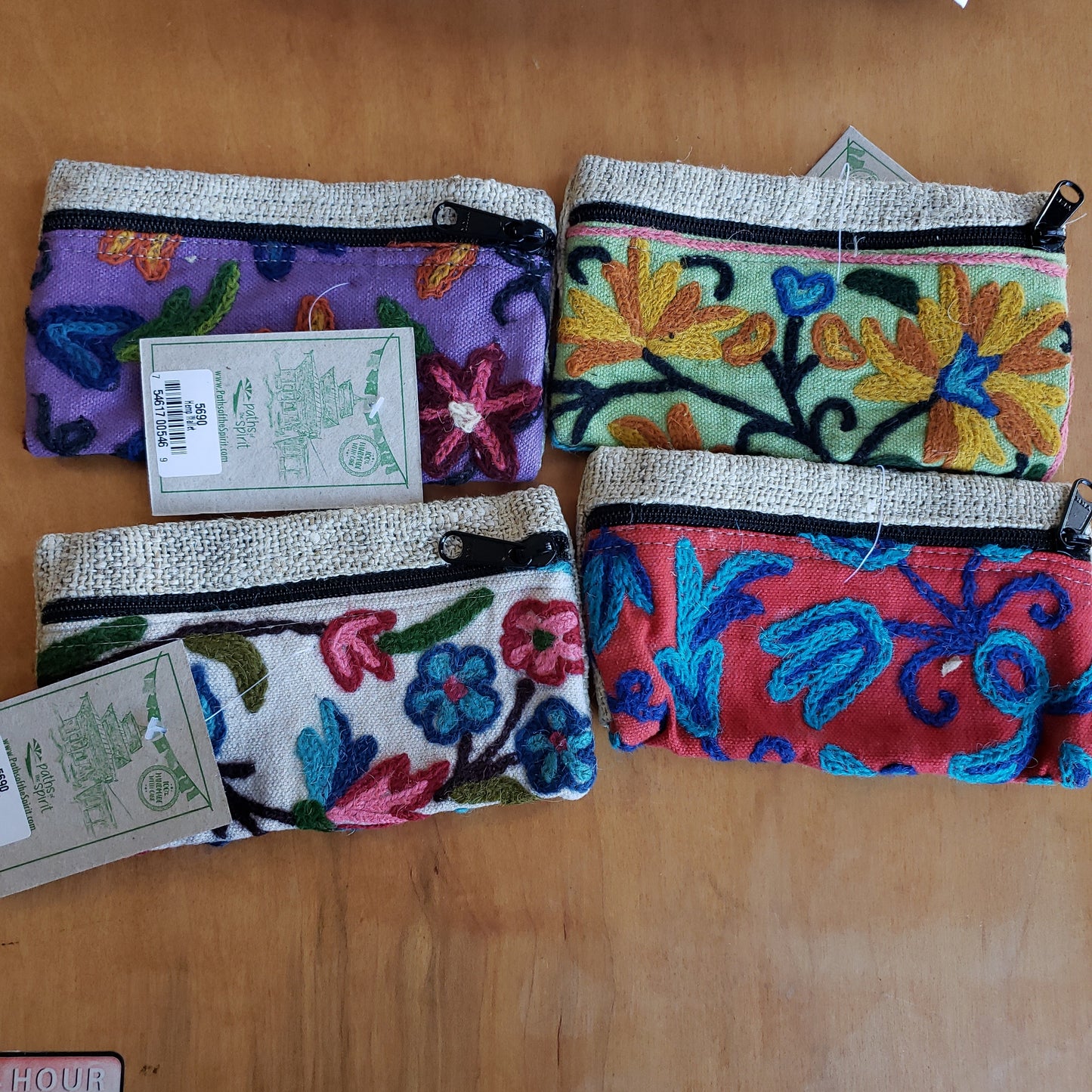 Hemp Coin Pouch Zippered