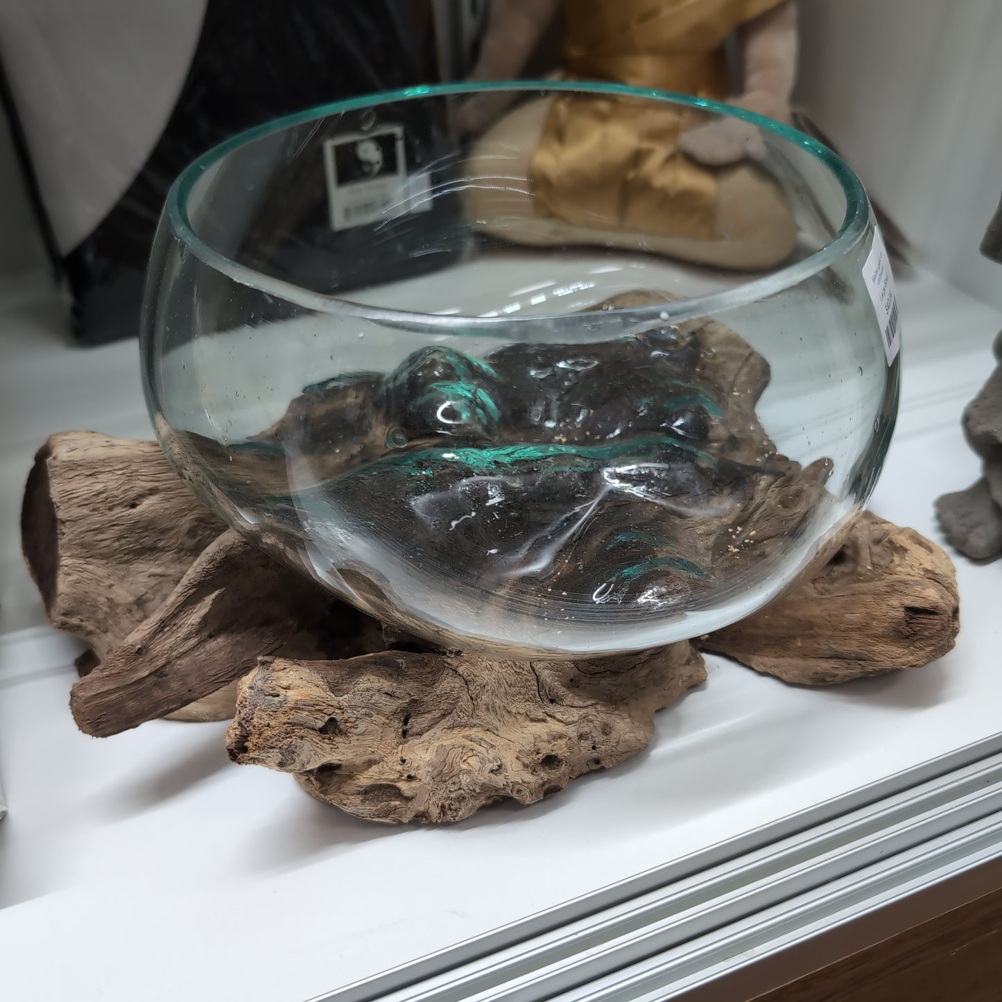 Molten Glass on Driftwood