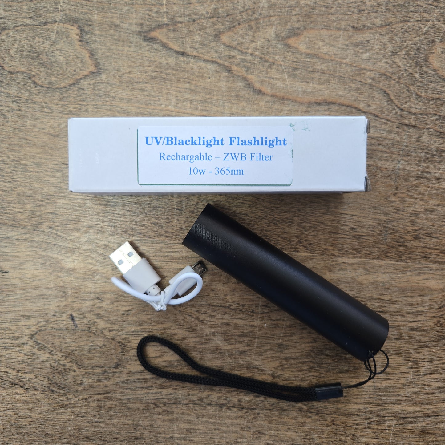 UV Flashlight Rechargeable 365nm 3w with filter