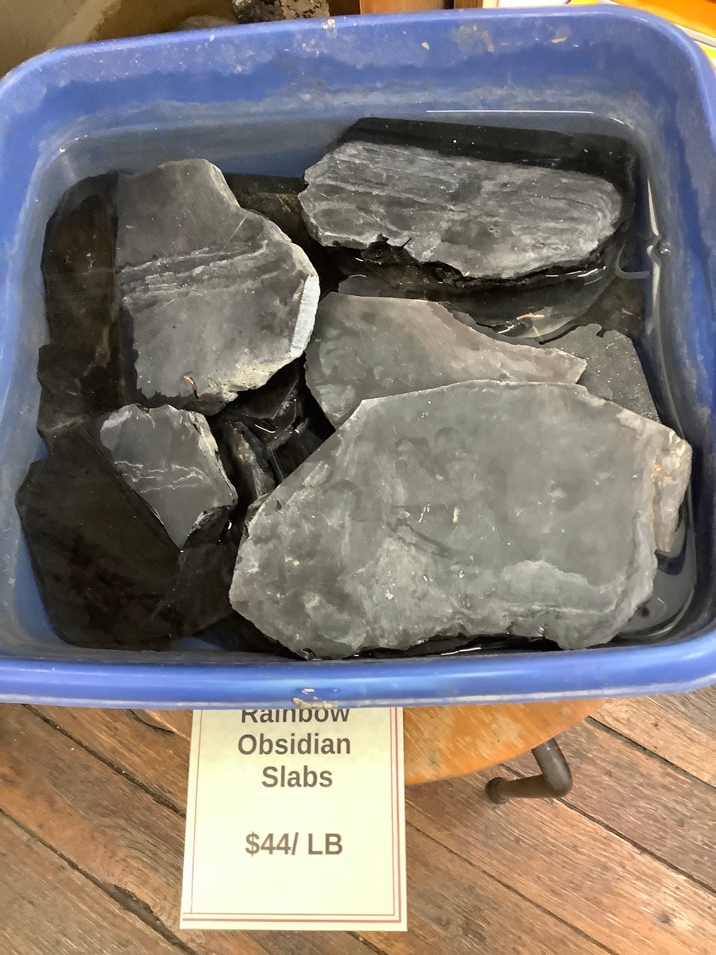 Rainbow Obsidian Slabs Rough by Pound