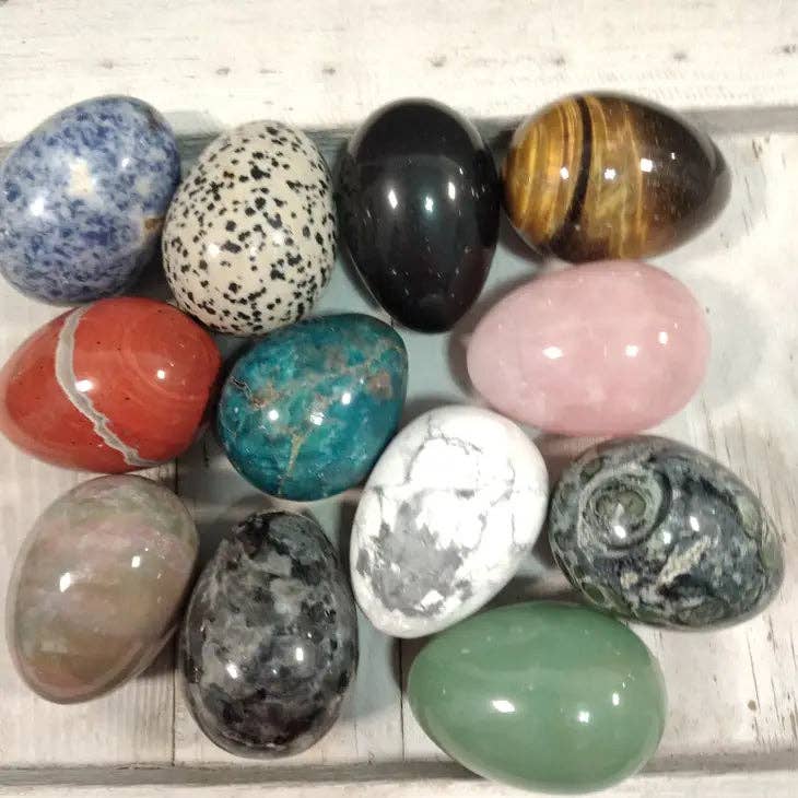 Gemstone Egg – Polished Crystal Decorative Stone