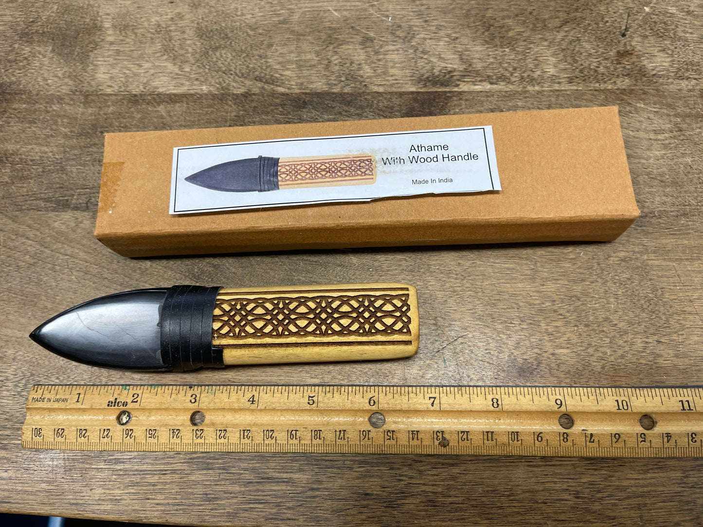 Athame with wooden handle