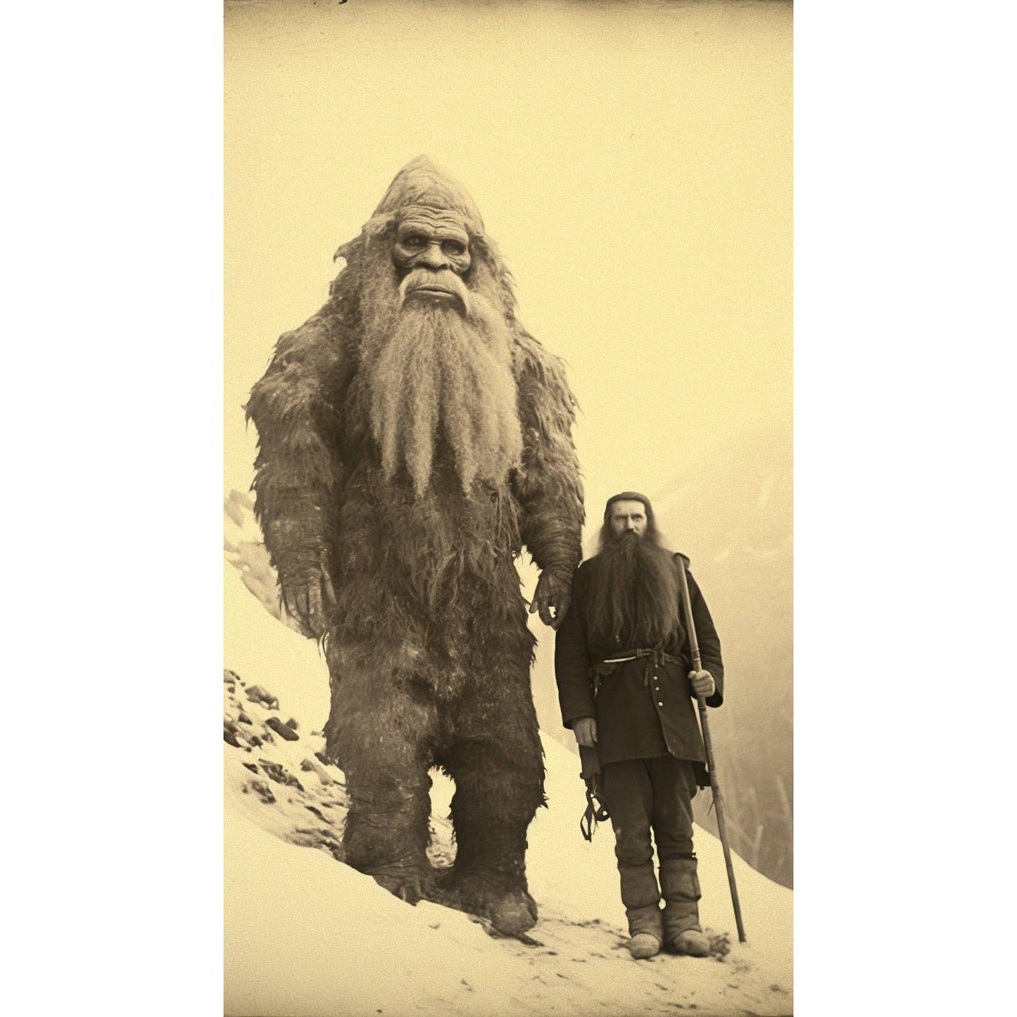 Vintage Bigfoot Sticker- Rectangle