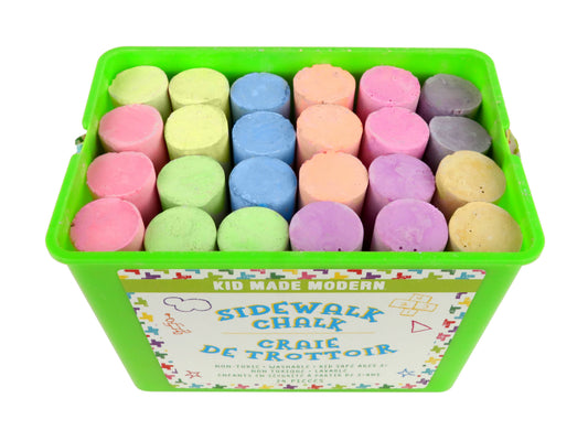 Non-Toxic Sidewalk Chalk Bucket (24 Count) - by KMM