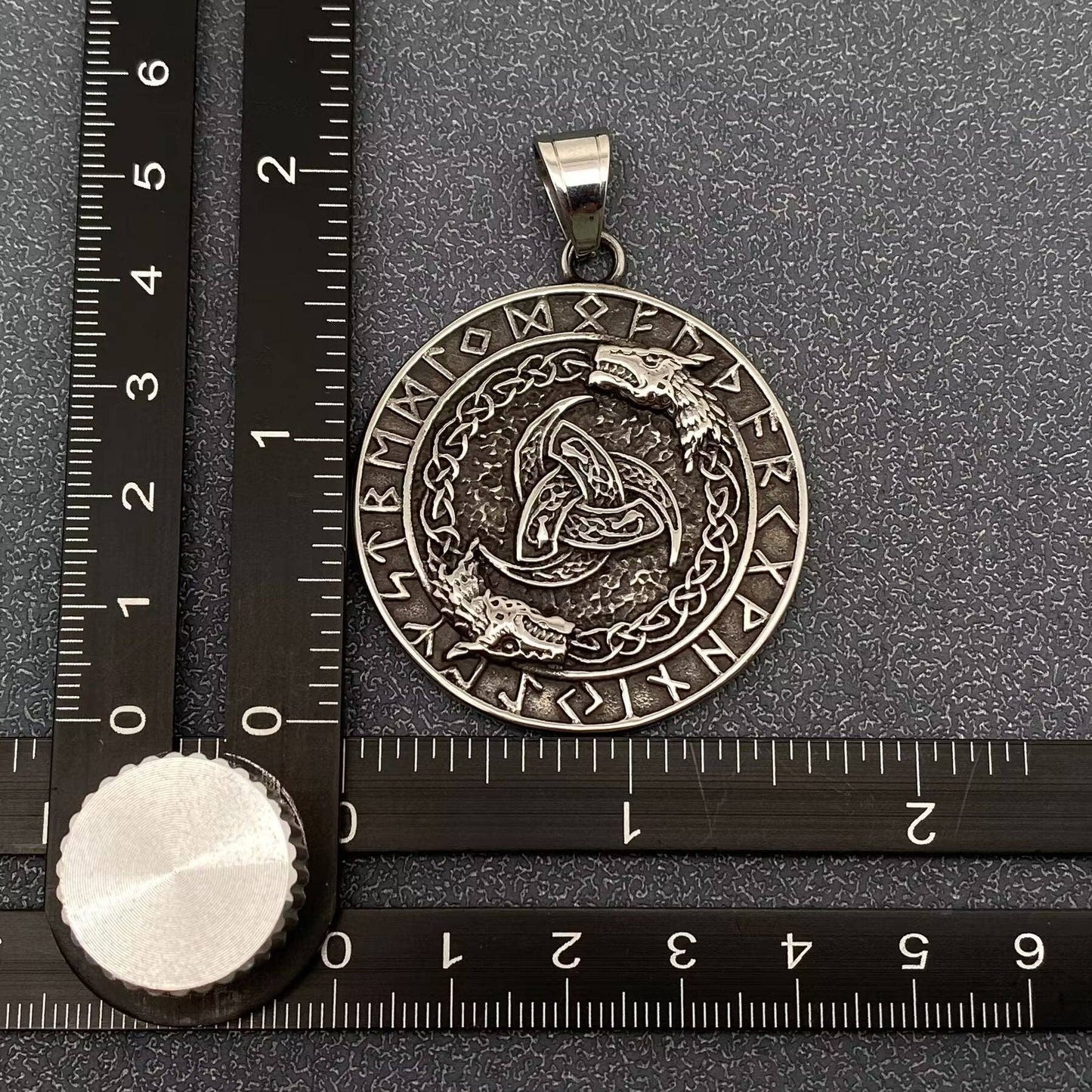 Viking Double Dragon Odin Horn Rune Charm - MJ/MNP