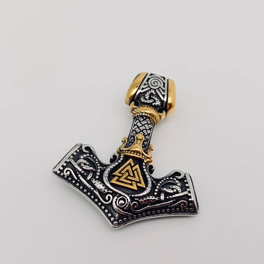Viking Quake Odin Triangle Rune Stainless Steel Charm-MJ/MNP