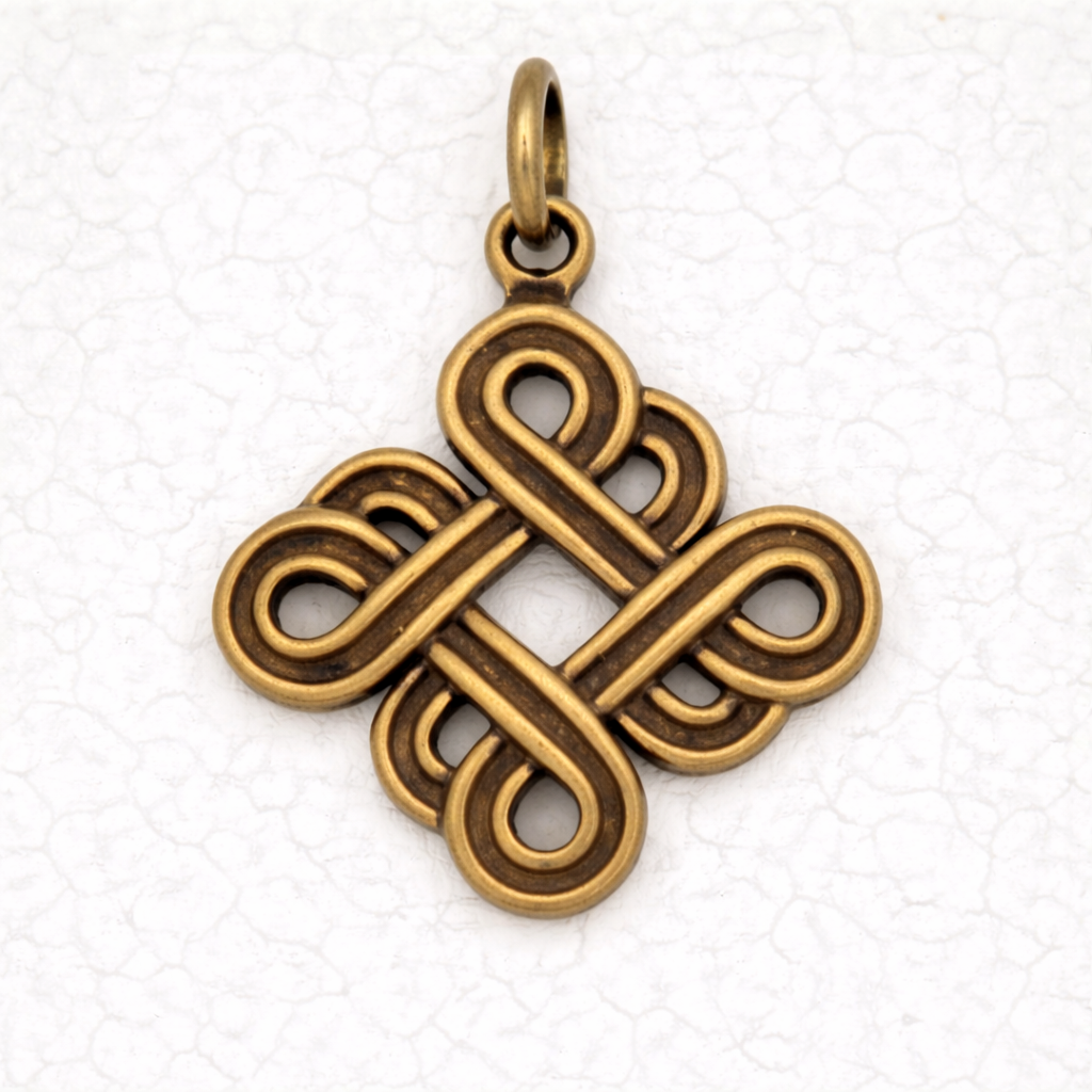 Wicca Bronze Pendant Necklace - The Witch's Knot