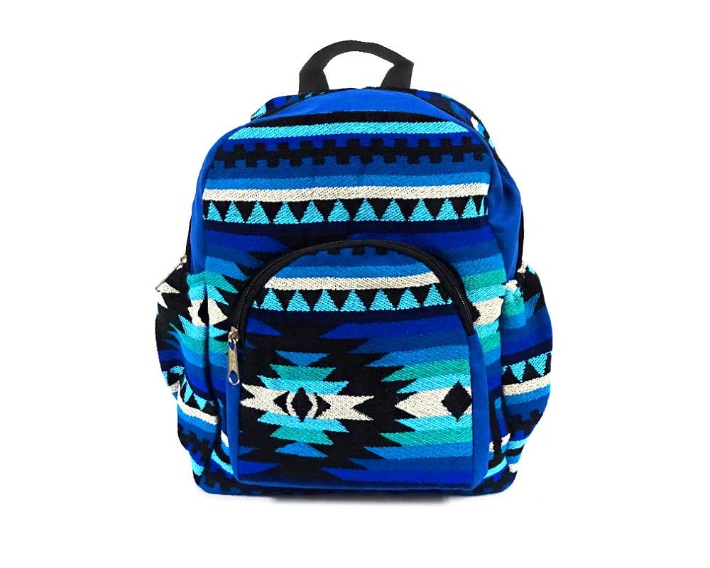 Small Tribal Striped Ecuadorian Backpack