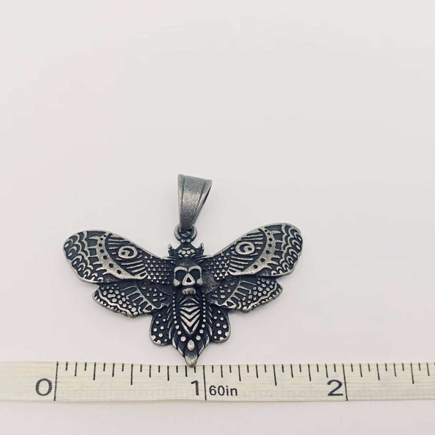 Retro Skull Bee Stainless Steel Pendant - Death Moth