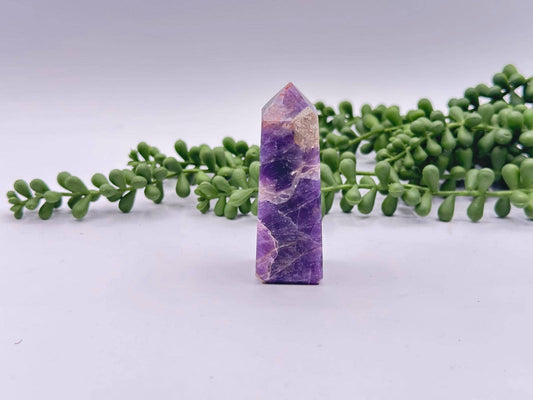Amethyst Gemstone Tower Obelisk 4 Faceted 7.5CM Aprox