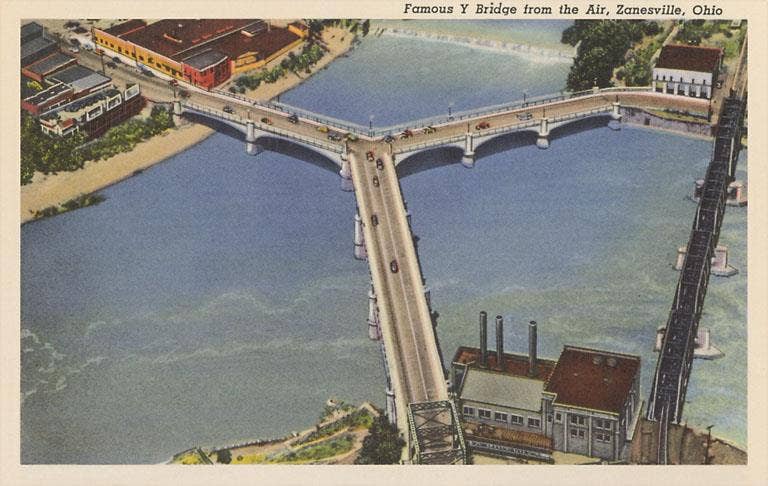 Sticker OH-480 Y Bridge, Zanesville