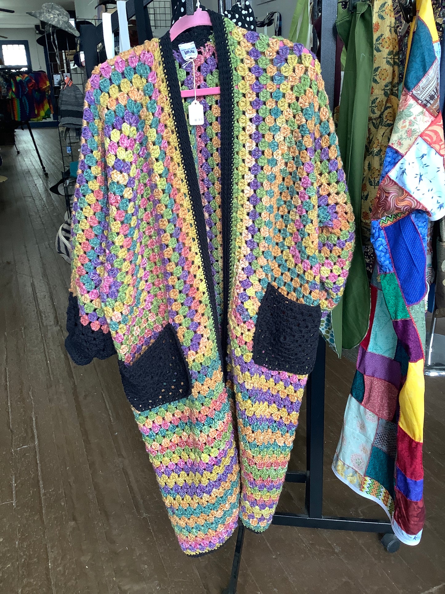 Mary Ramos handmade Long crocheted cardigan