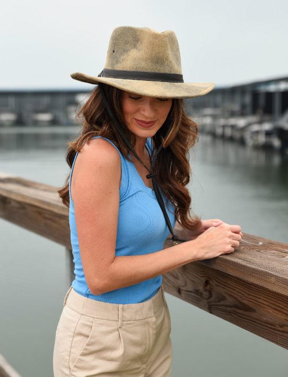 Distressed Outback Cotton Hat - Style Fuji
