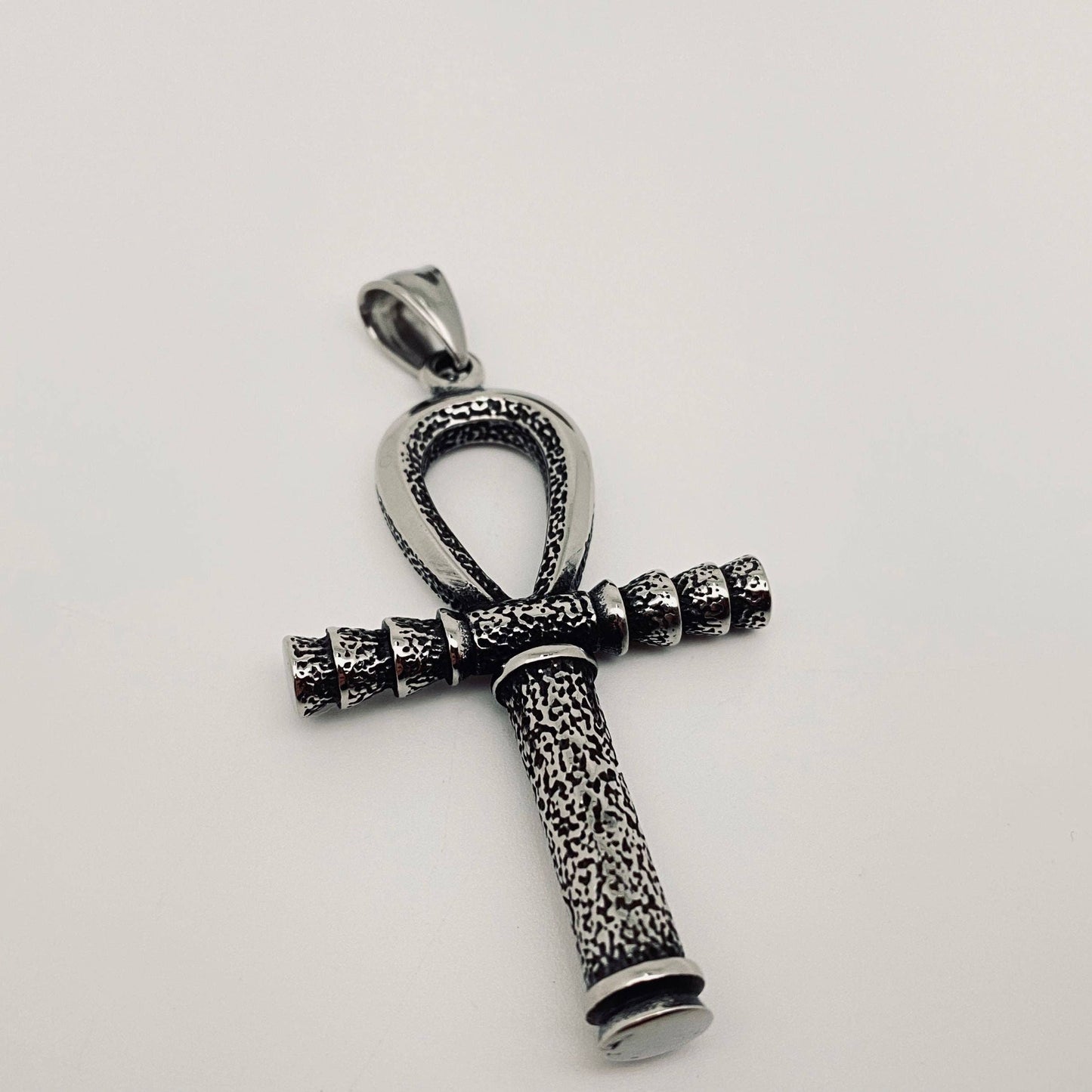 Stainless Steel The Ankh Scepter Charm Pendant - MJ/MNP