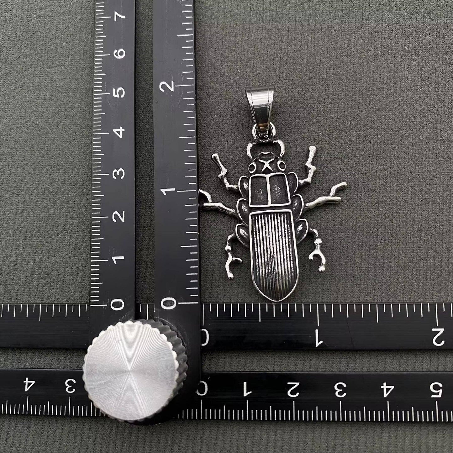 Stainless Steel Beetle Pendant