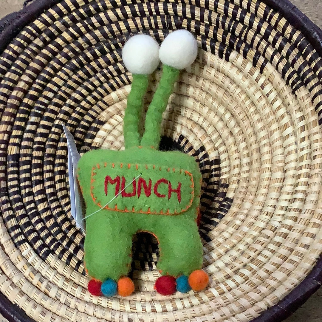 Green Monster Tooth Pillow