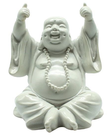 Thumbs Up Buddha - White