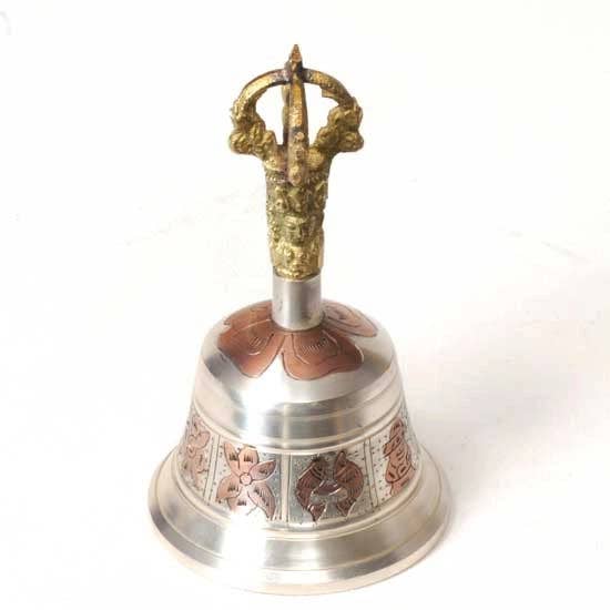 Tibetan Brass Bell – Ashtamangala Design