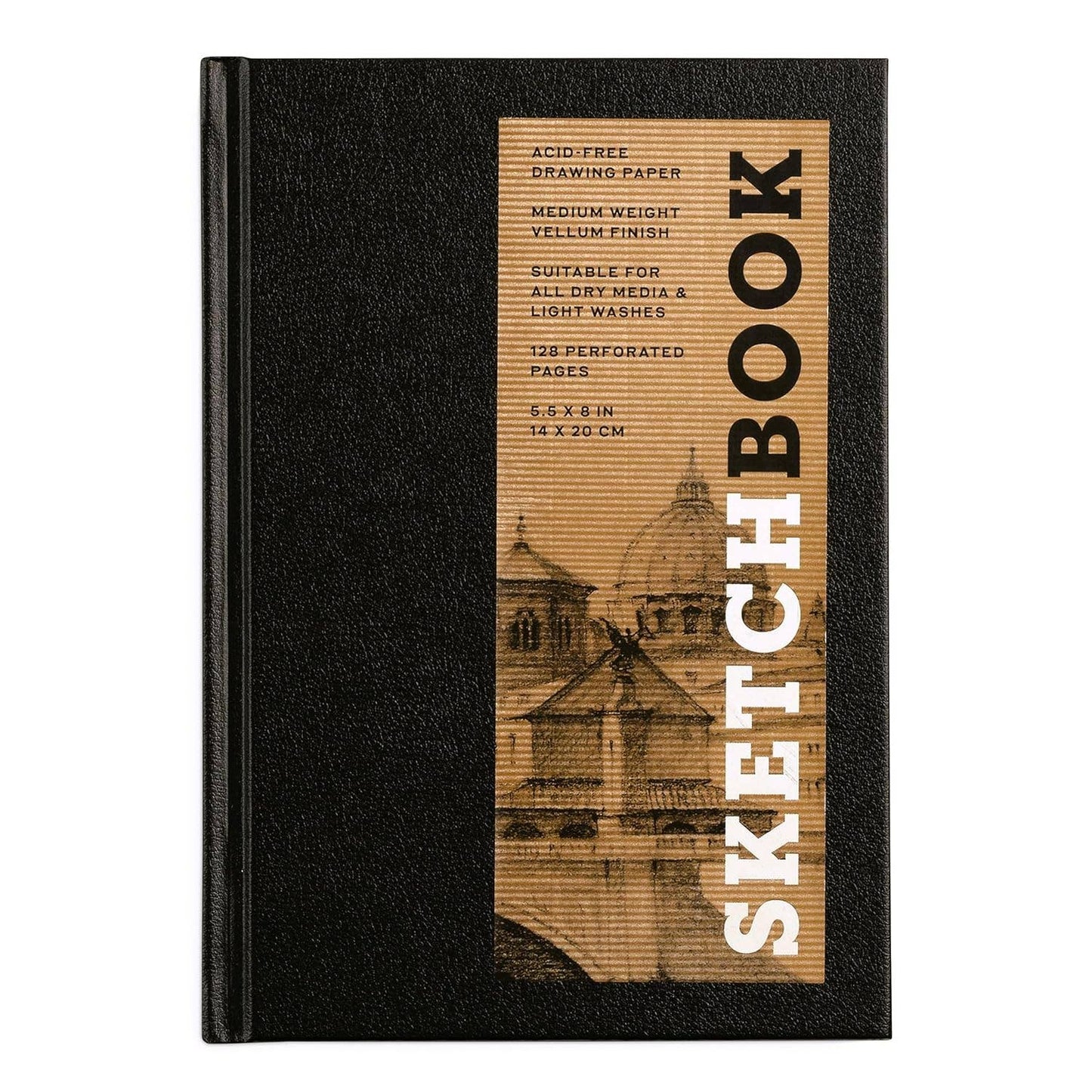 Small Sketchbook 5.5 x 8" - Bound Hardcover (Black)