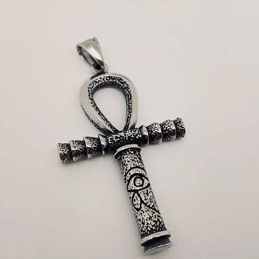 Stainless Steel The Ankh Scepter Charm Pendant - MJ/MNP