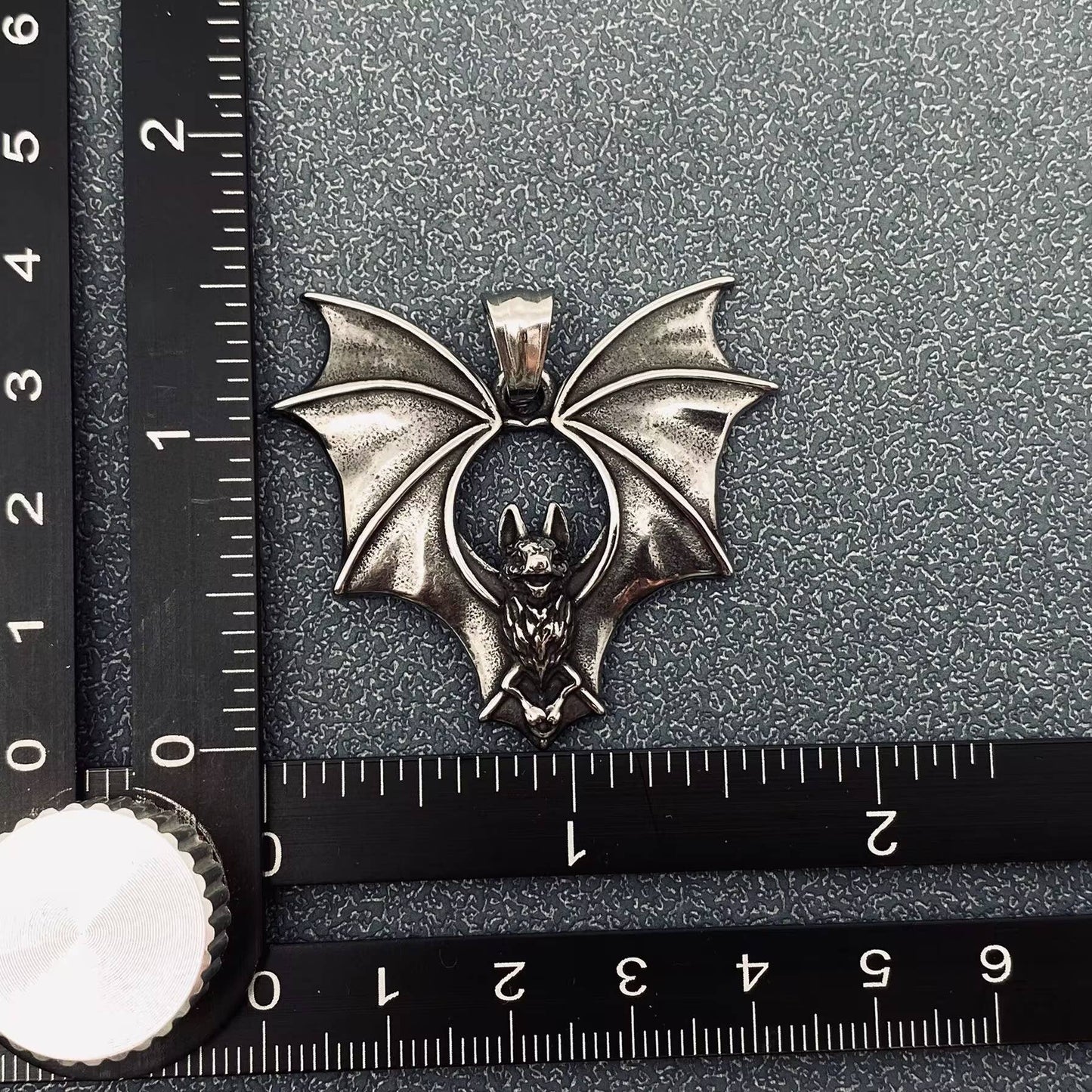 Gothic Stainless Steel Bat Pendant - MJ/MNP/GT
