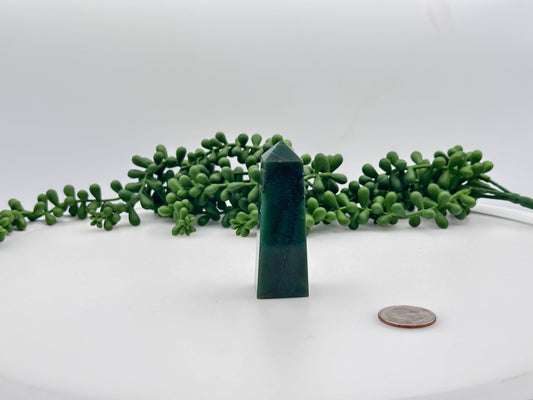 Jade Gemstone Tower Obelisk 4 Faceted 7.5CM Aprox