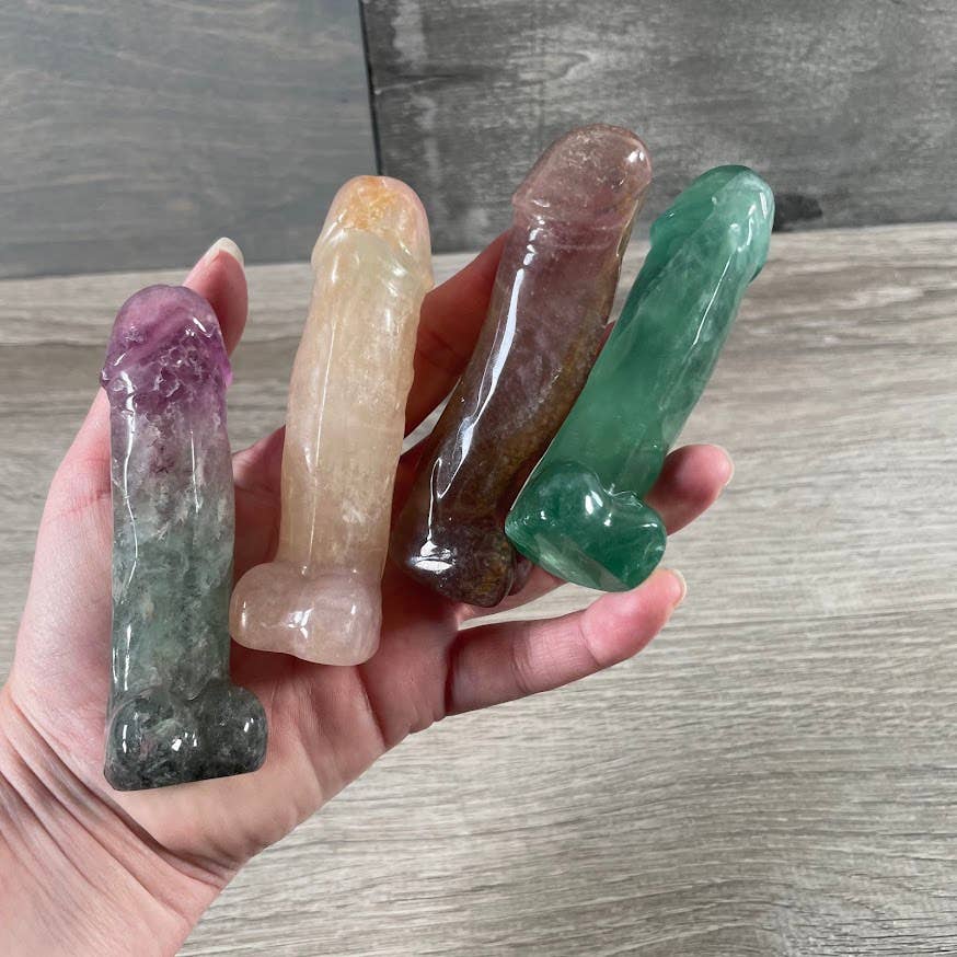 Fluorite Phallic Carving – Penis - Crystal Figurine for Retail