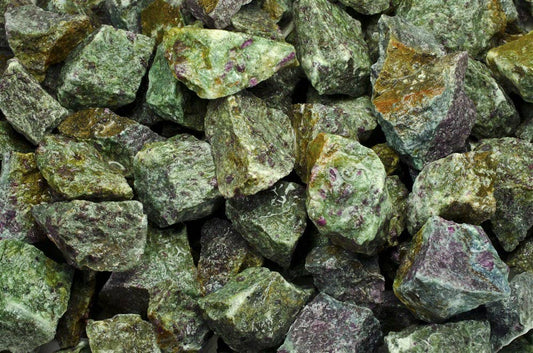 Rough Ruby in Kyanite- India - Raw Natural Stones