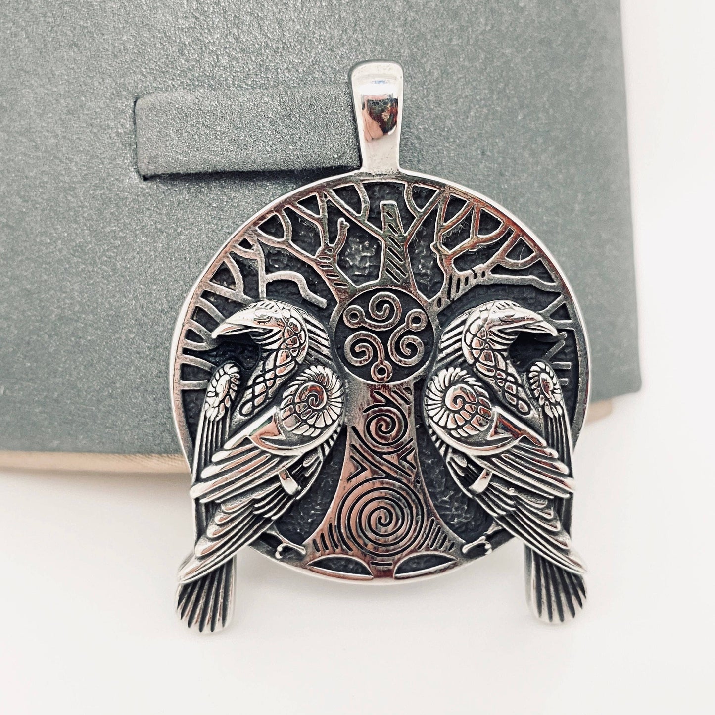 Viking Double Crow Stainless Steel Pendant - MJ/MNP