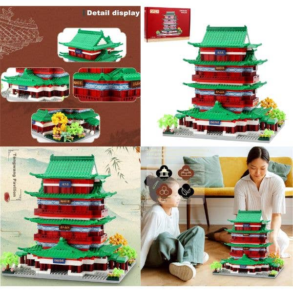 Klemi STEM Toys -CTR- The Pavilion Building Block Set - Huge