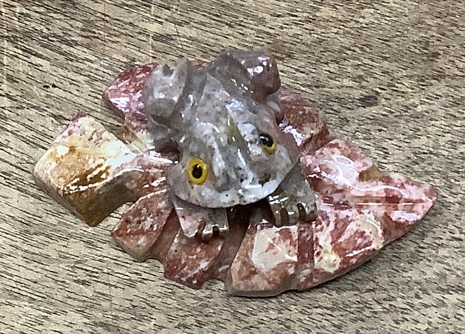 Dolomite Frog on Leaf Power Animal