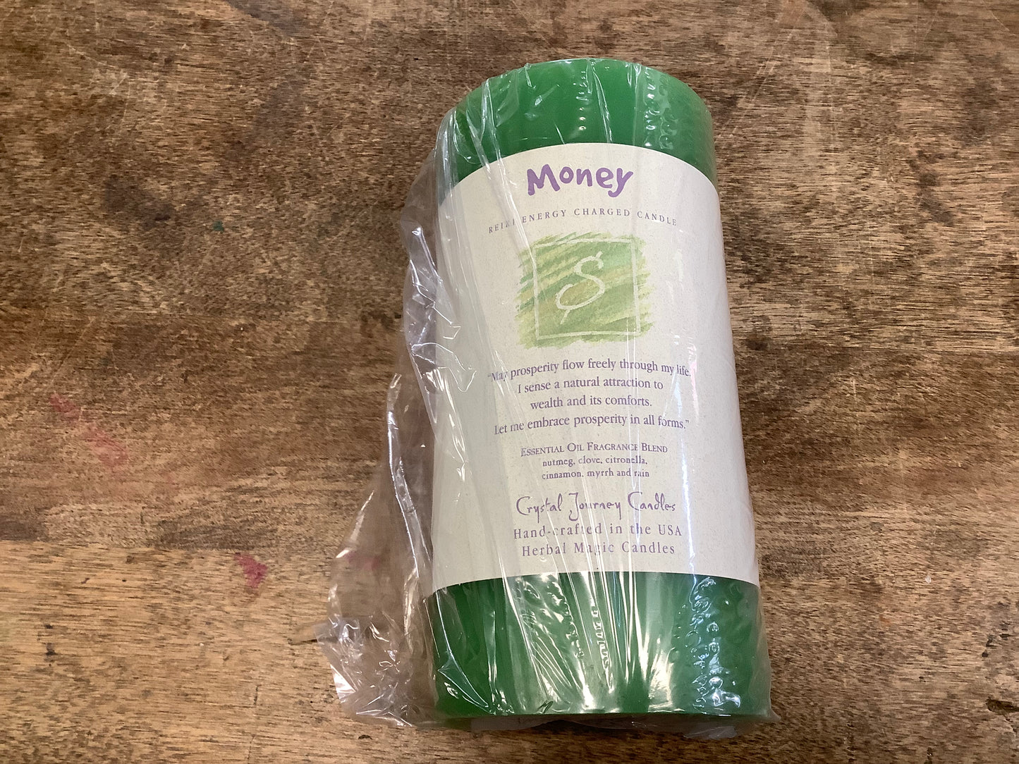 Pillar Reiki Herbal Candle by Crystal Journeys