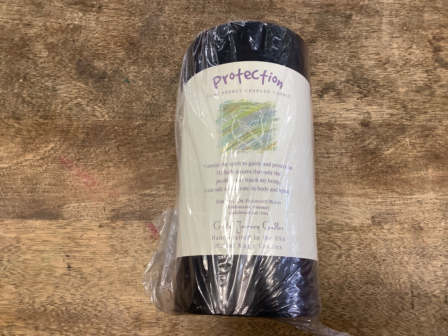 Pillar Reiki Herbal Candle by Crystal Journeys