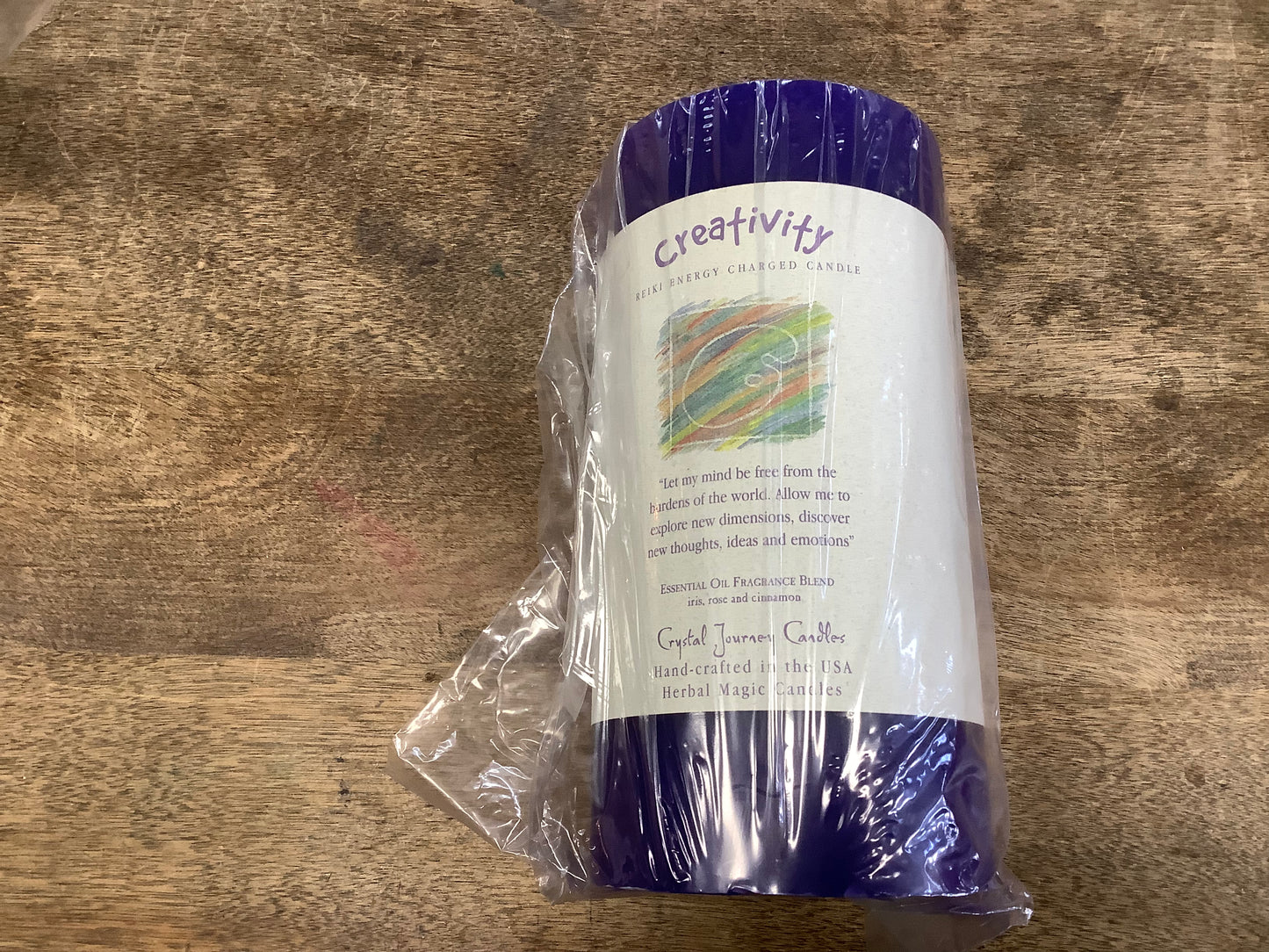 Pillar Reiki Herbal Candle by Crystal Journeys
