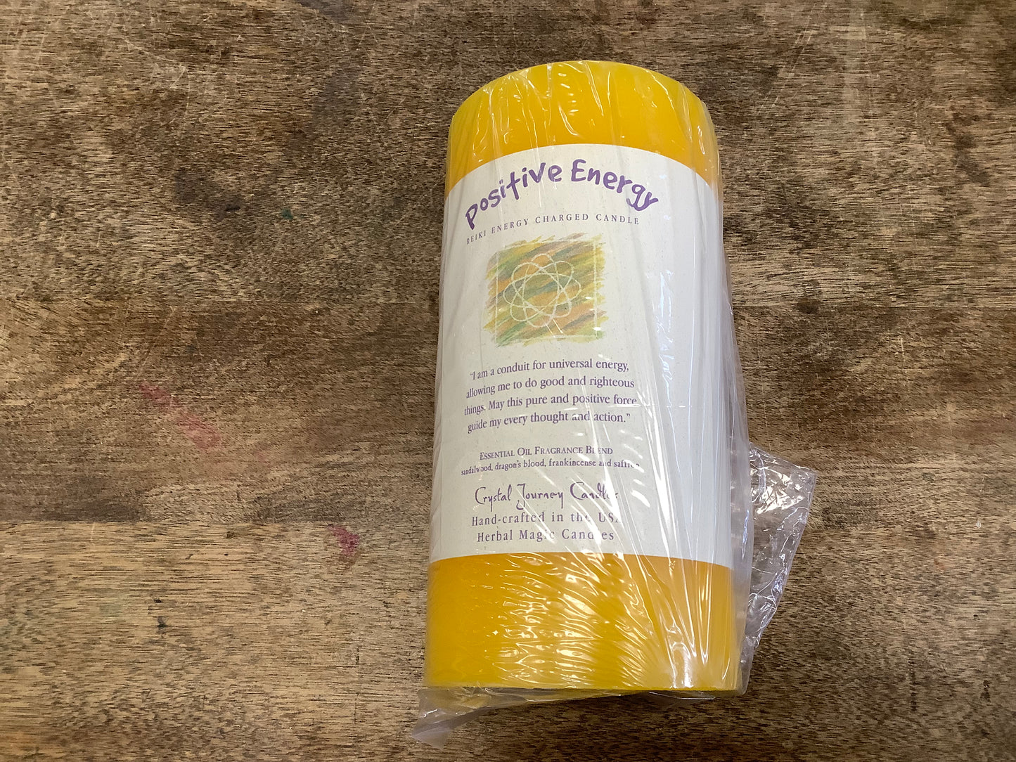 Pillar Reiki Herbal Candle by Crystal Journeys