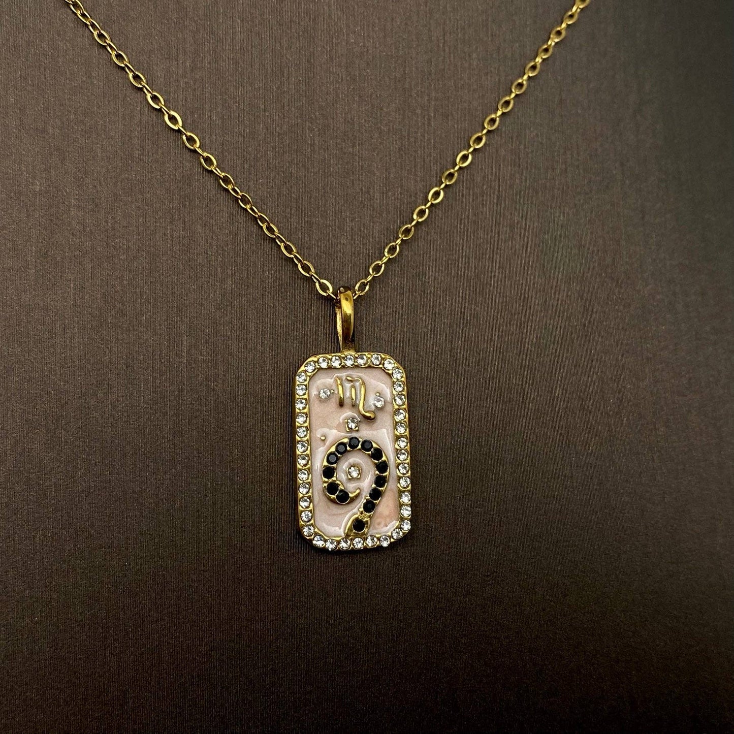 Zodiac 12 Constellations 18K Golden S.Steel Necklace - FGS