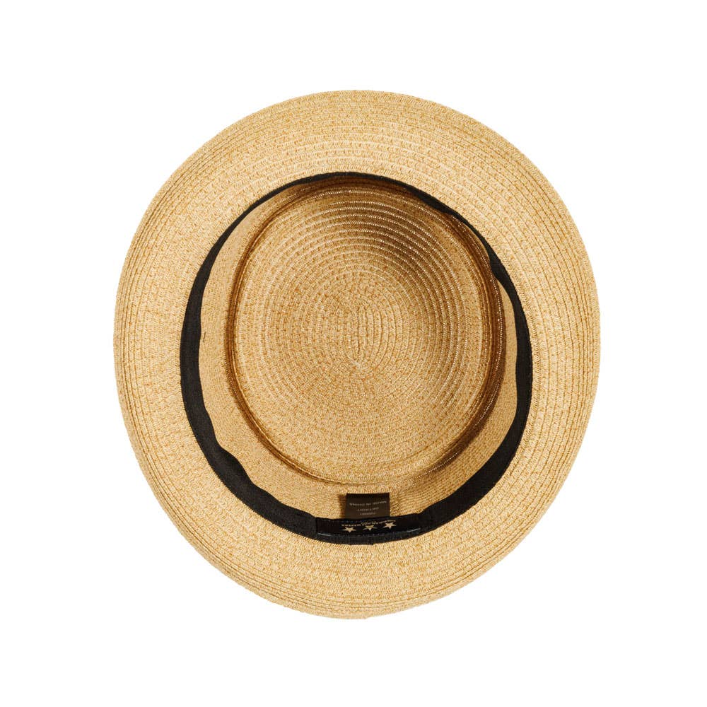 Fedora Straw Pork Pie Hat - Style Detroit