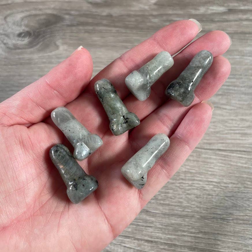 Crystal Phallic Figurine - Penis – Small Carved Gemstone Statue