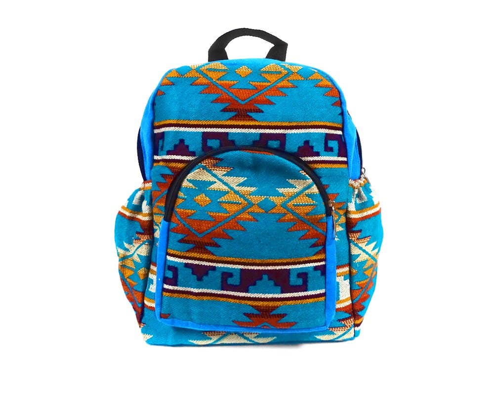 Small Tribal Striped Ecuadorian Backpack