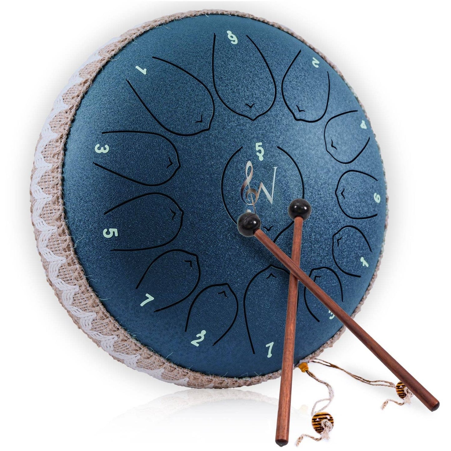 Wise Harmony Steel Tongue Drum 12 Inch 13 Notes: Black