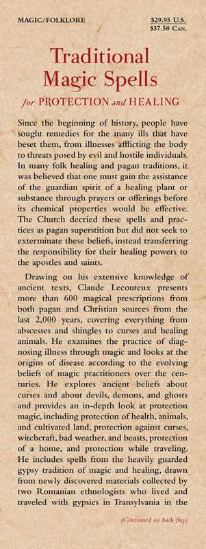 Traditional Magic Spells for Protection and Healing by Claude Lecouteux