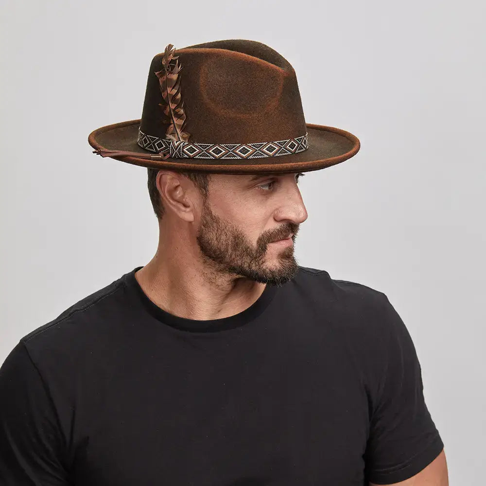 Crushable Wool Felt Fedora Hat- Style Backroads