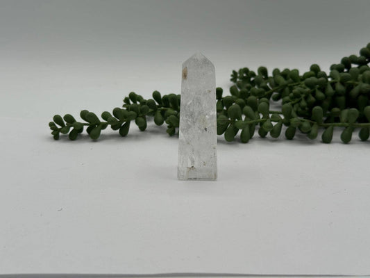 Clear Quartz Gemstone Tower Obelisk 4 Faceted 7.5CM Aprox