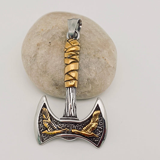 Double-headed Axe Stainless Steel Pendant