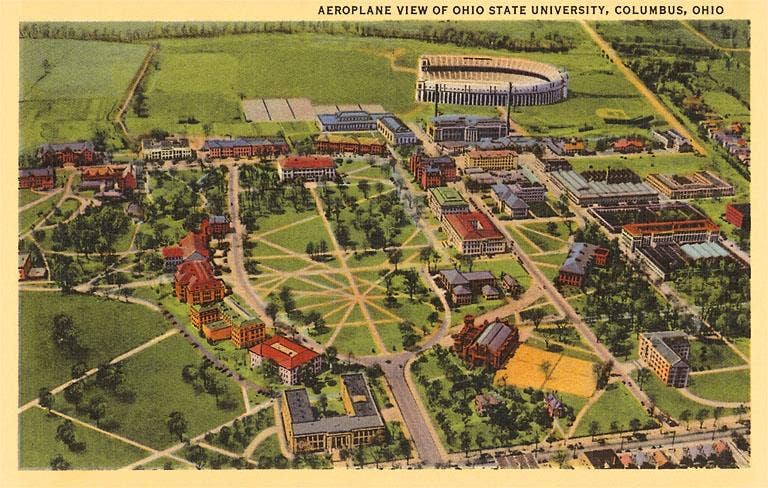 Magnet OH-136 View over Ohio State University, Columbus