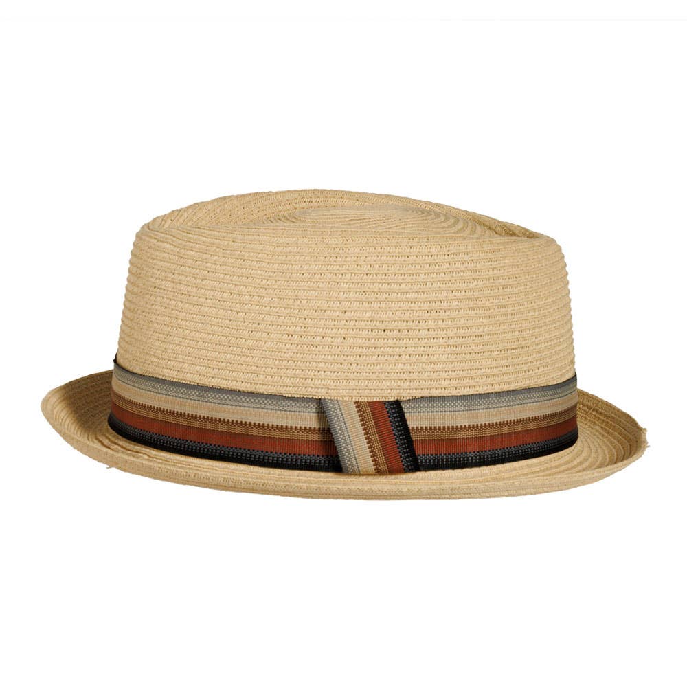 Paper Braid Straw Pork Pie Hat Style Cortez